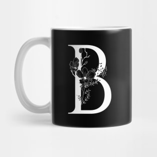 Letter B Monogram - Floral Initial Mug